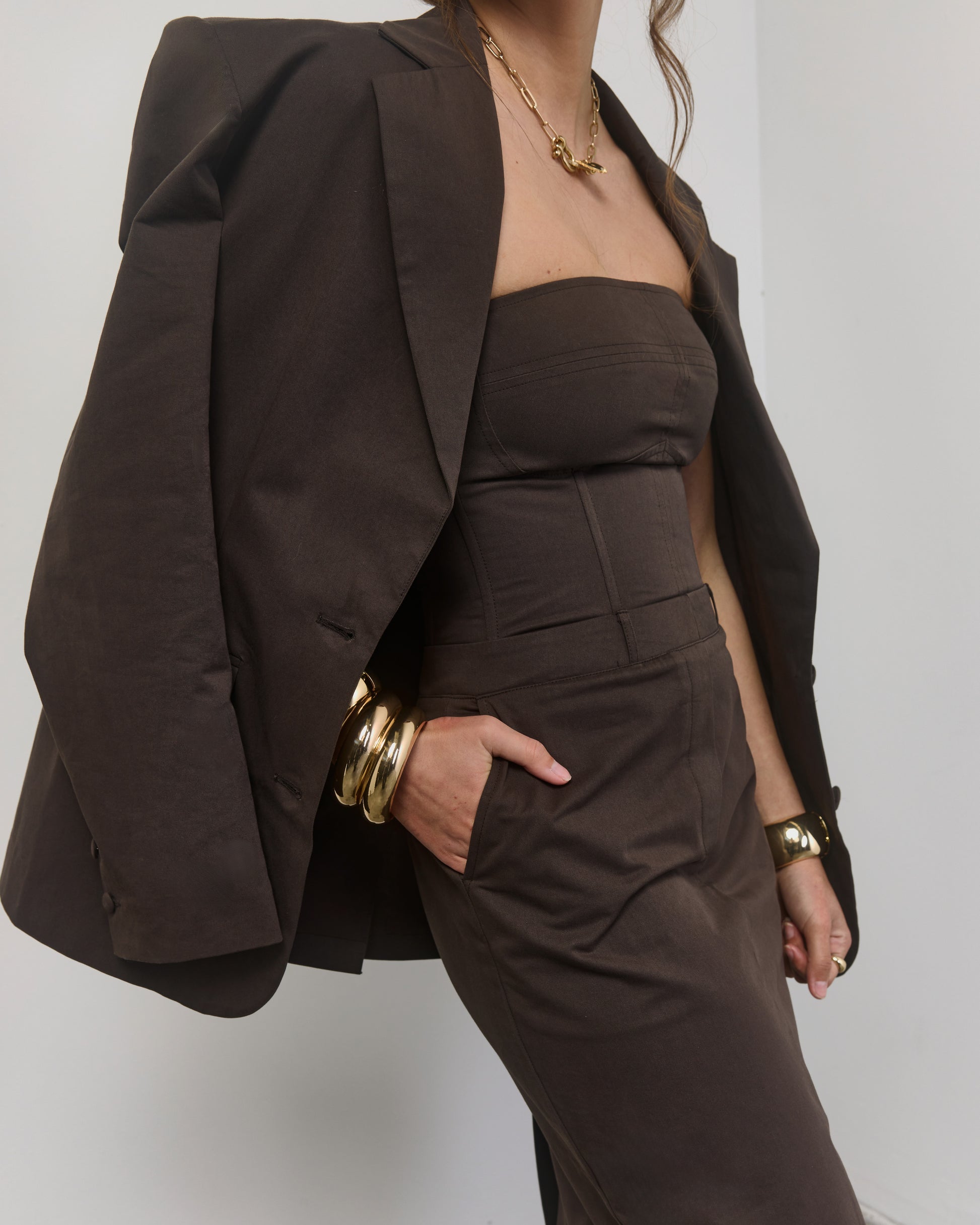Strapless Suiting Dress image 2