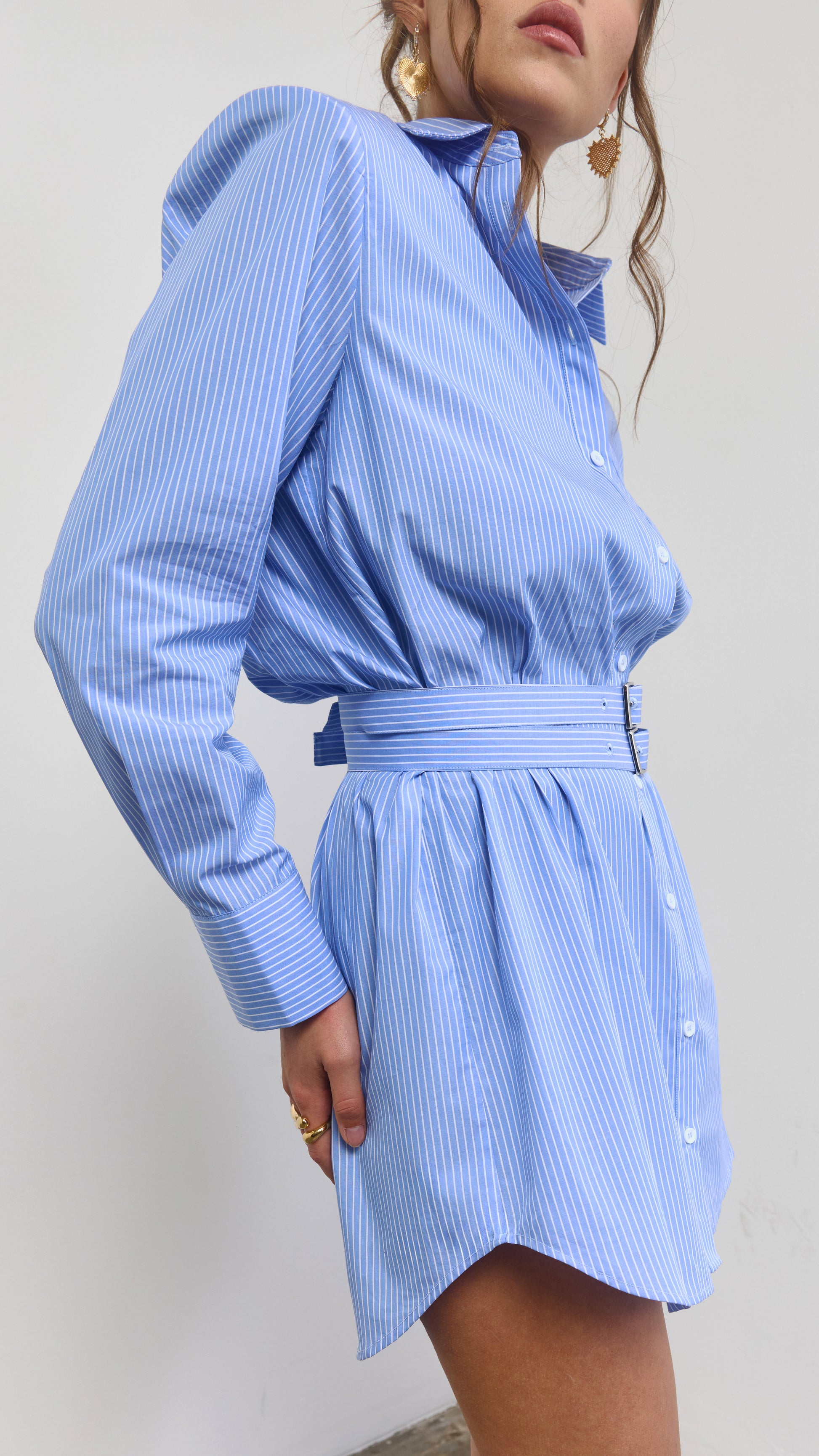 Double Belted Shirt Dress