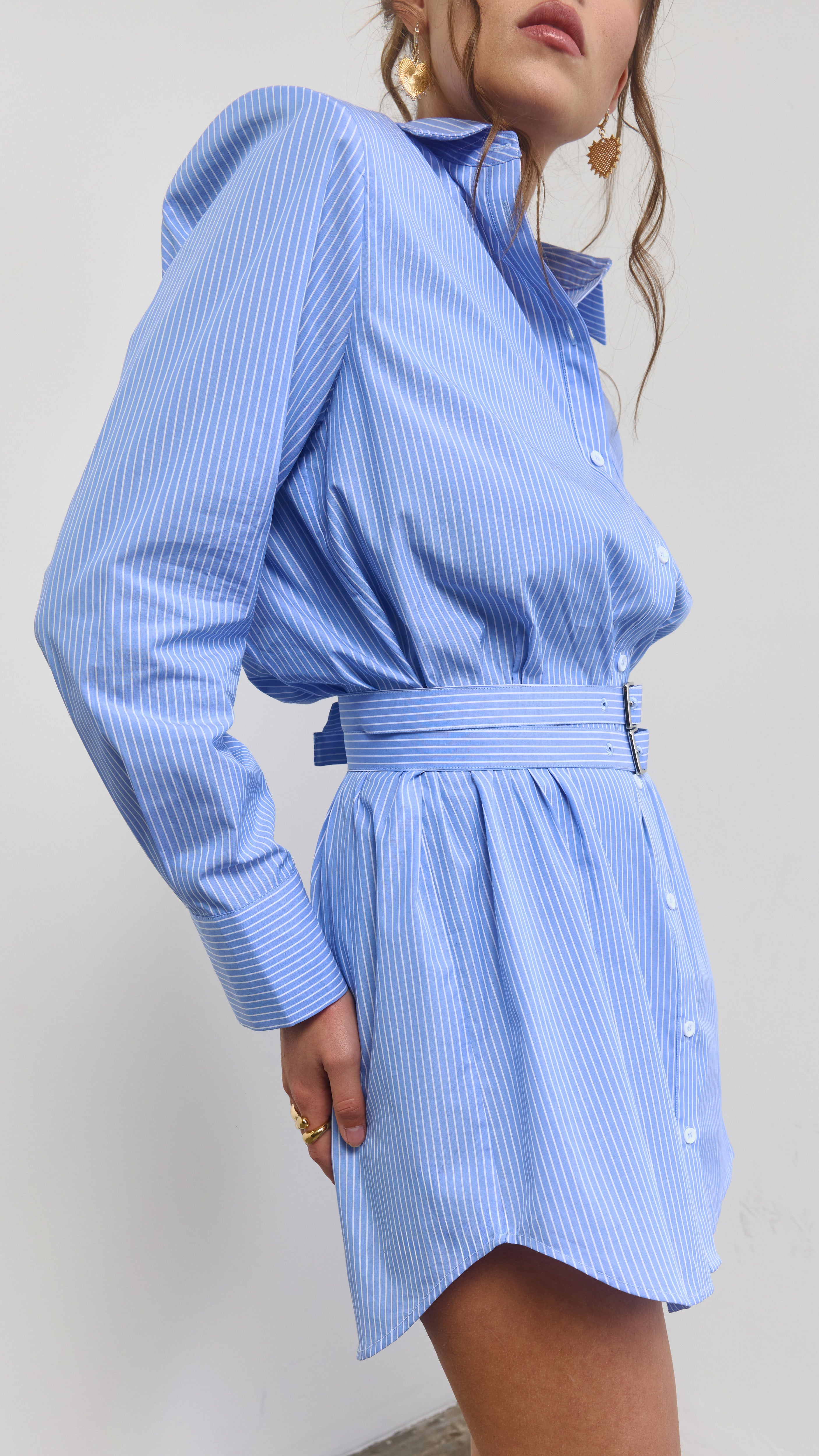 Double Belted Shirt Dress