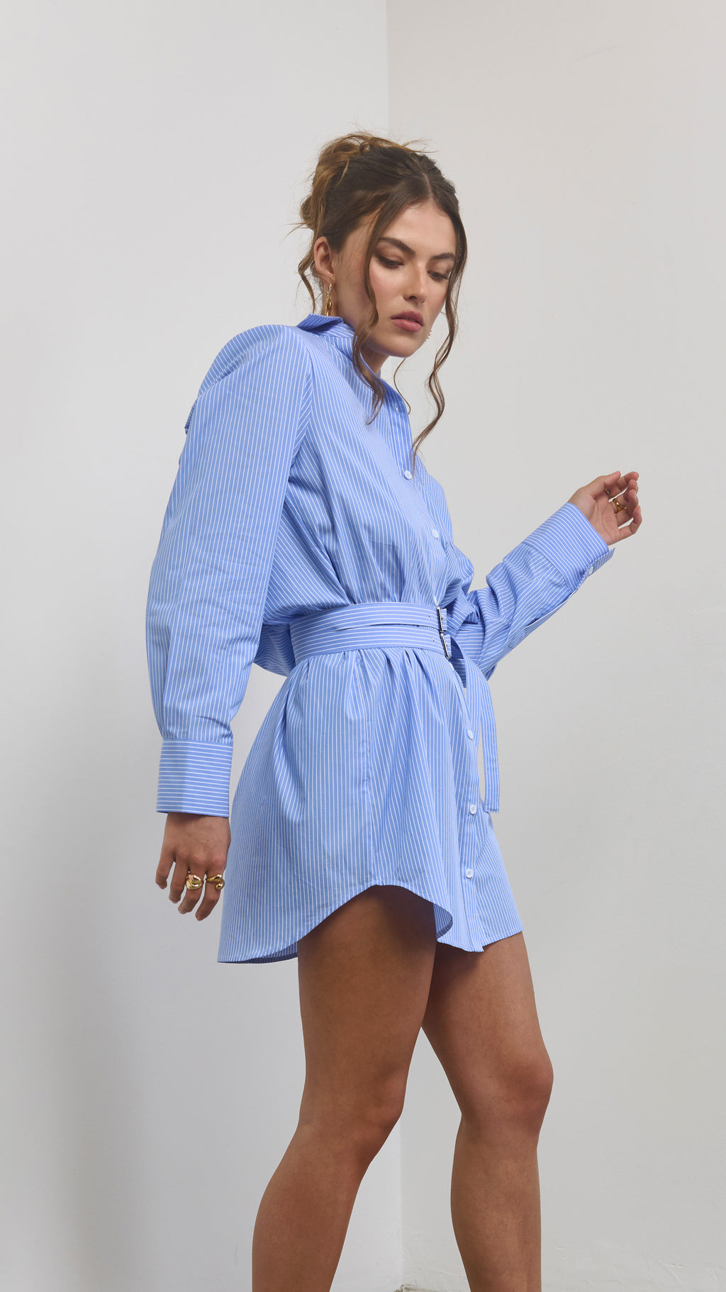 Double Belted Shirt Dress