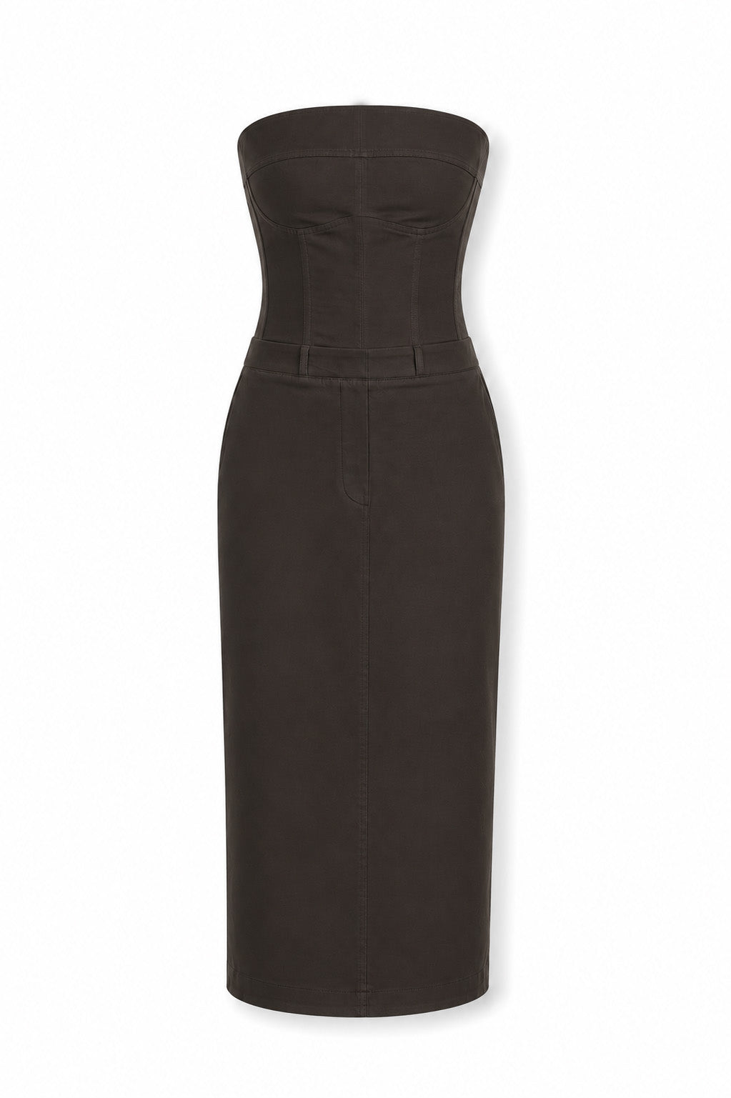 Strapless Suiting Dress
