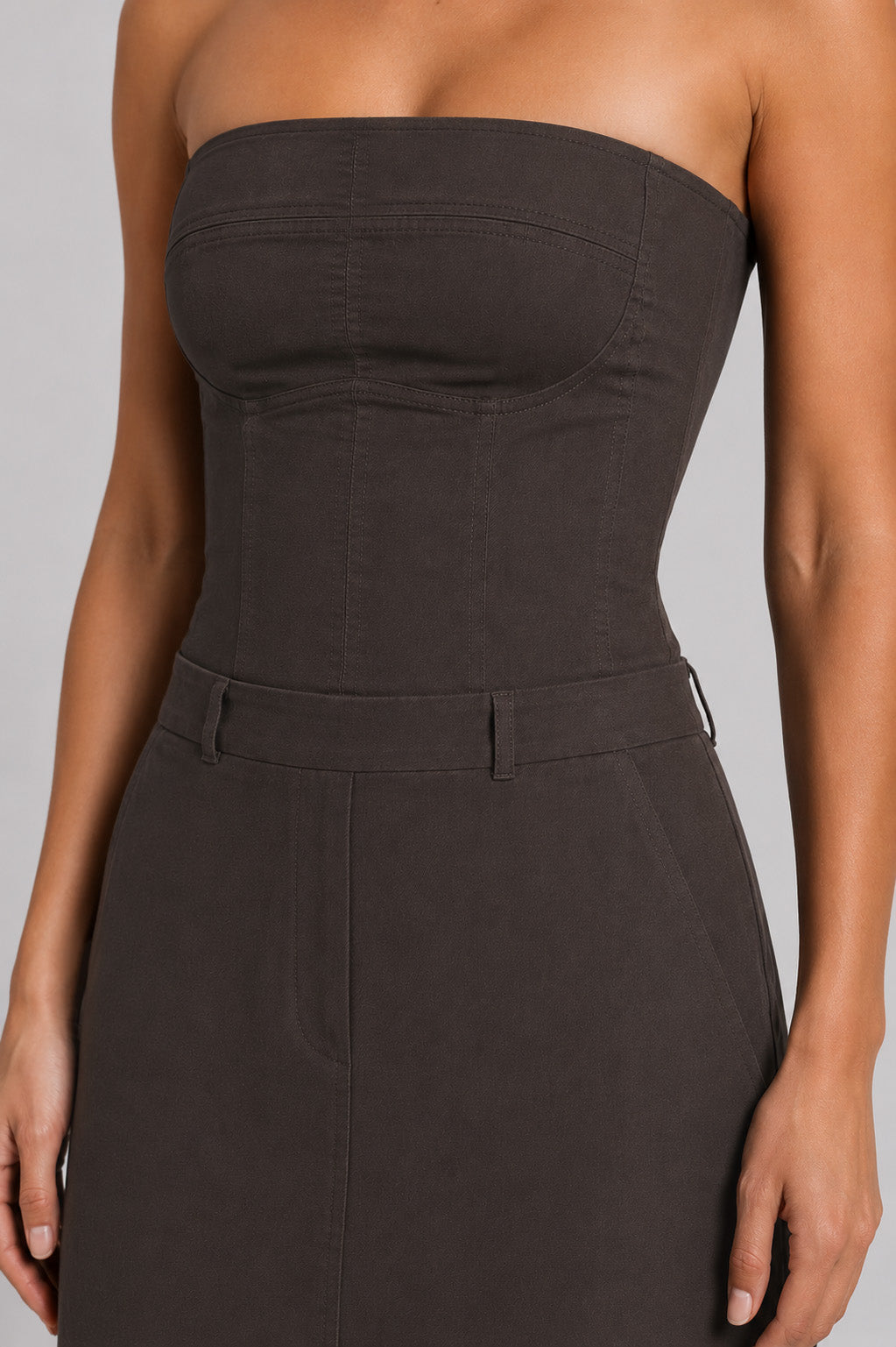 Strapless Suiting Dress