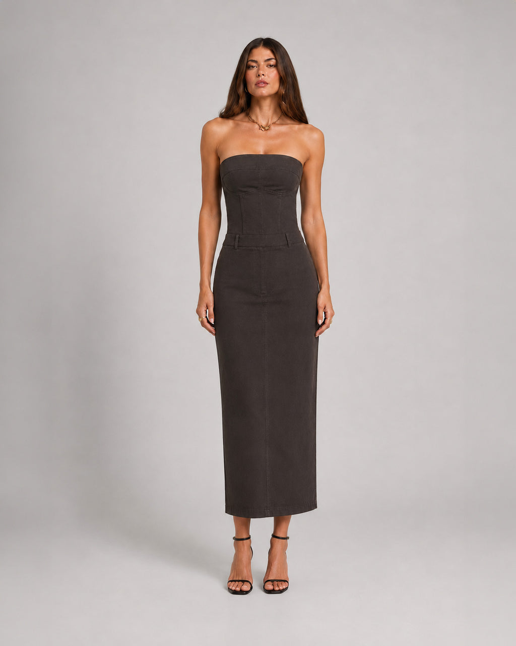 Strapless Suiting Dress