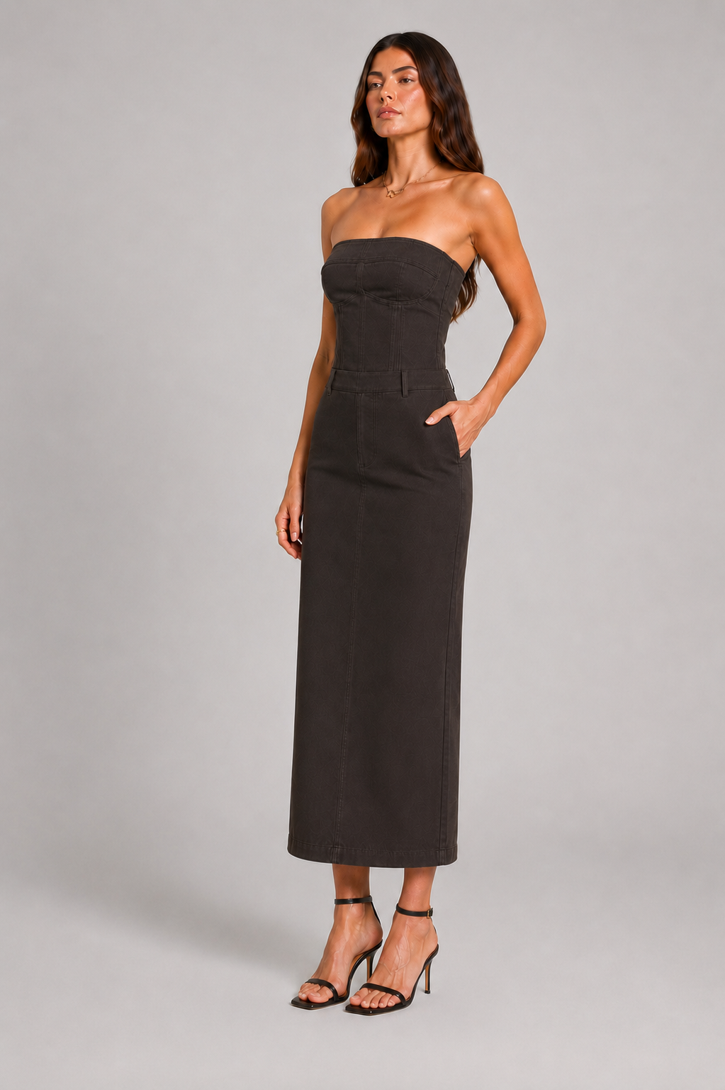 Strapless Suiting Dress