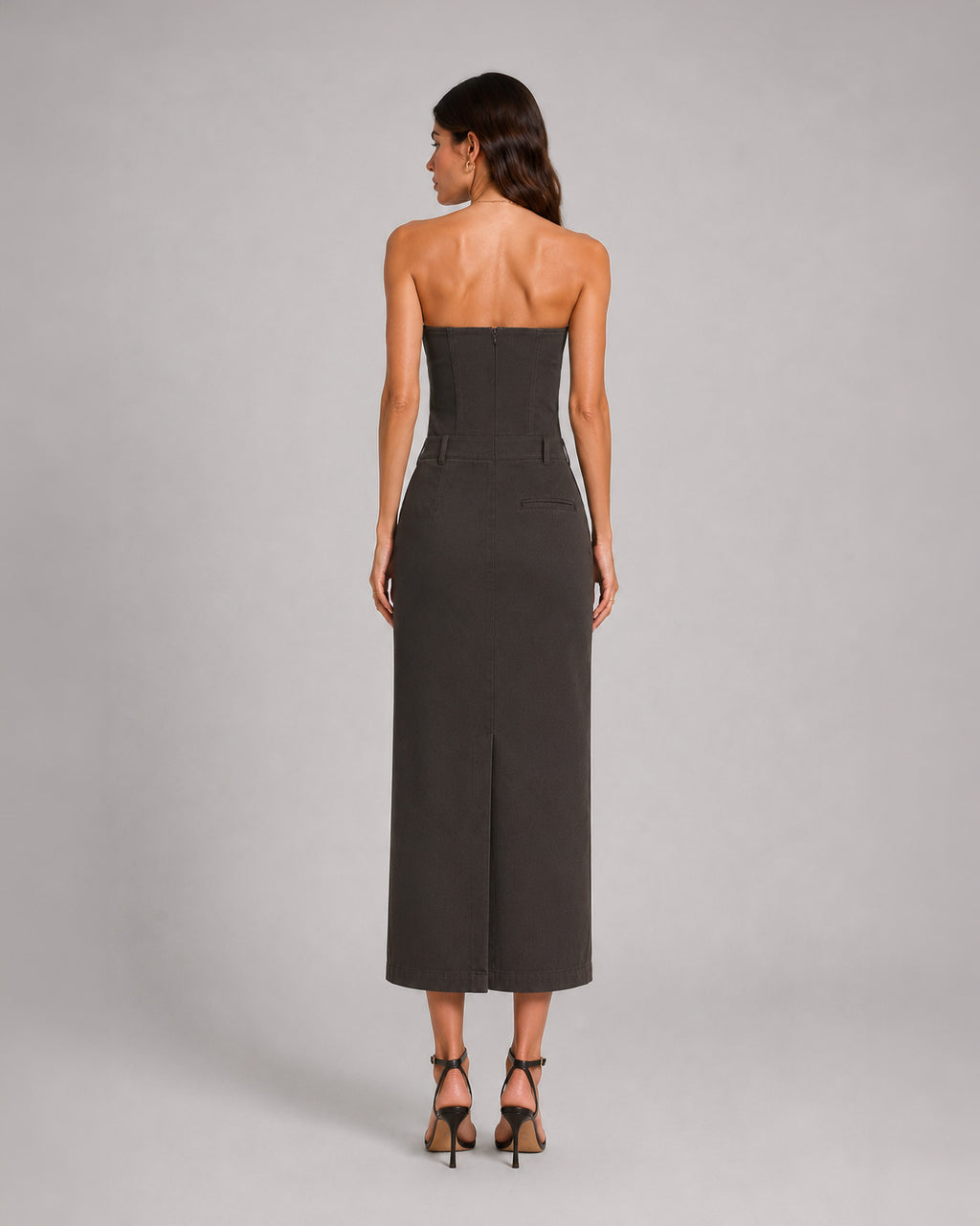 Strapless Suiting Dress