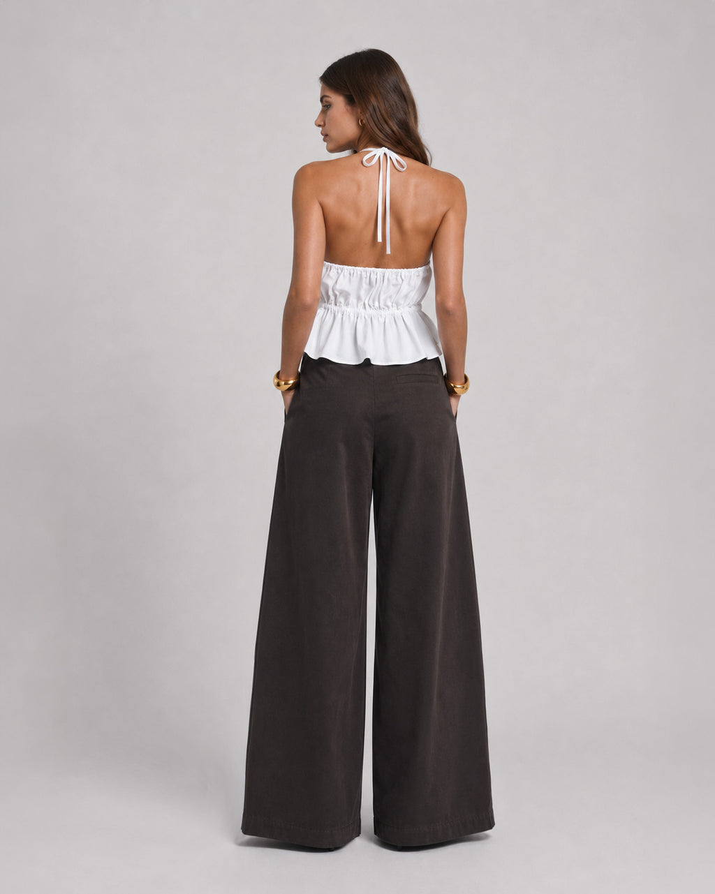 Ruche and Tie Top