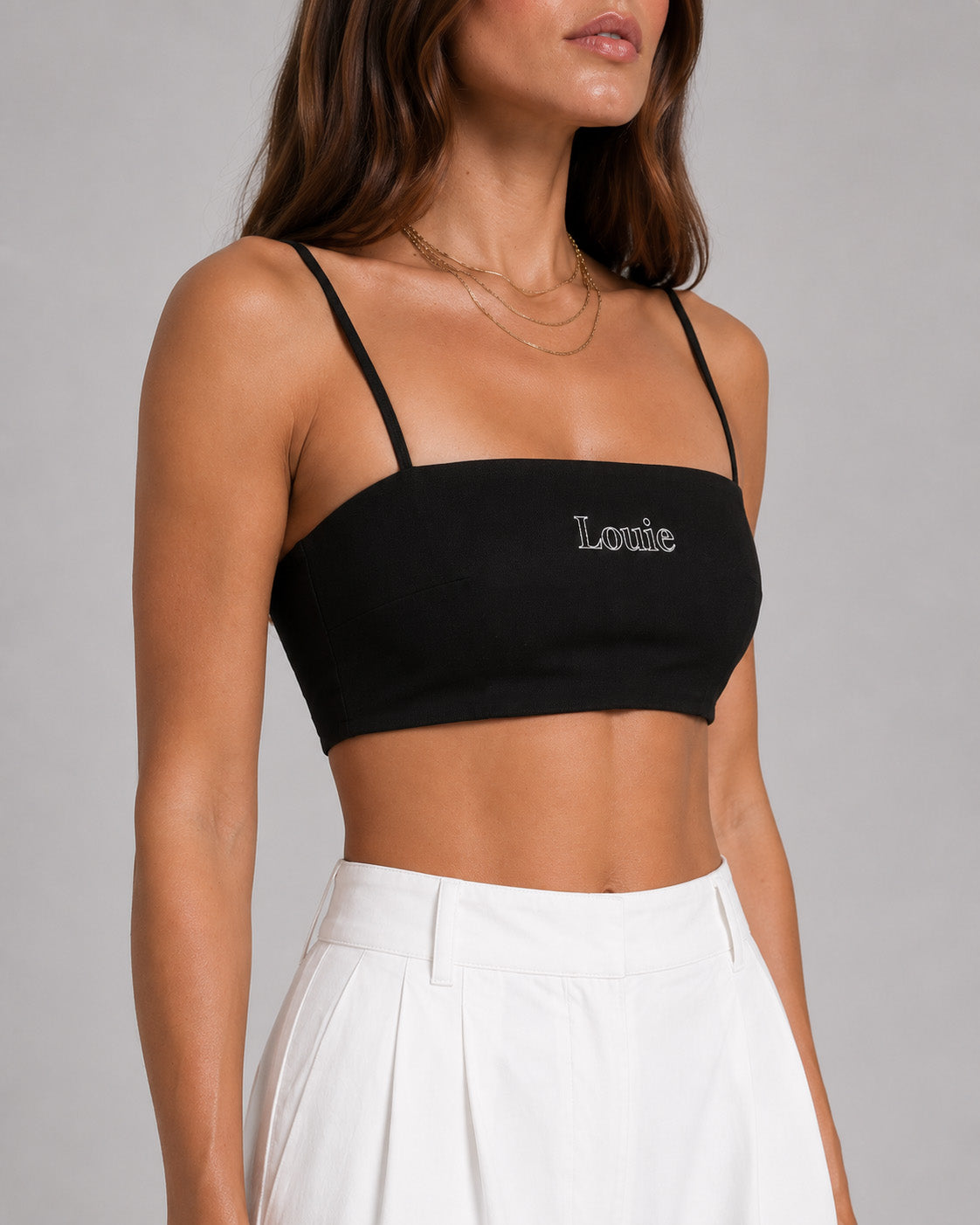 Embroidered Crop Top
