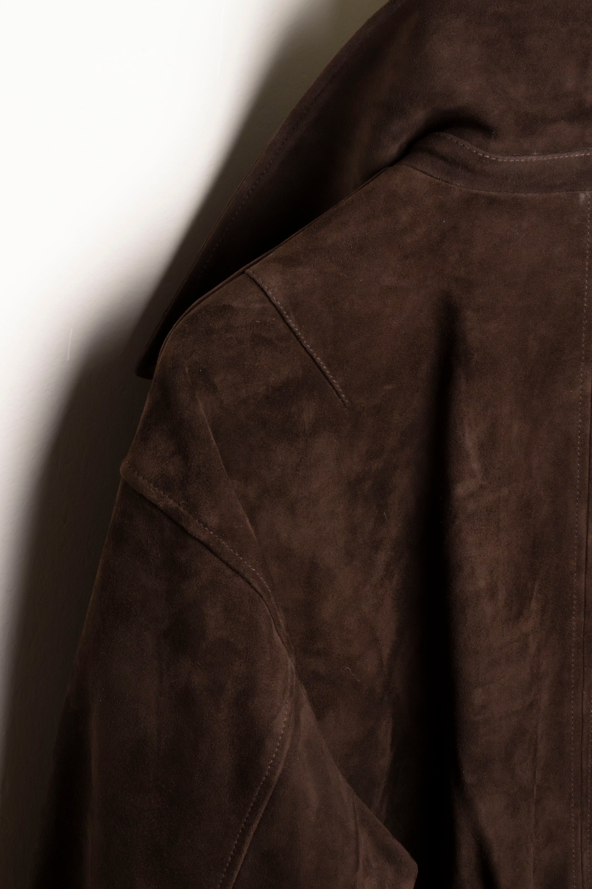 Suede Cropped Bomber Jacket