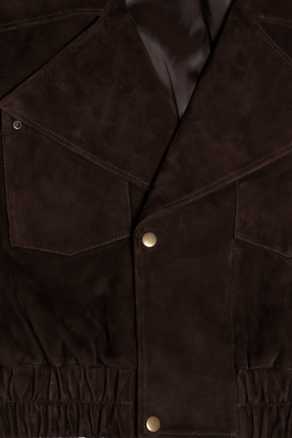 Suede Cropped Bomber Jacket