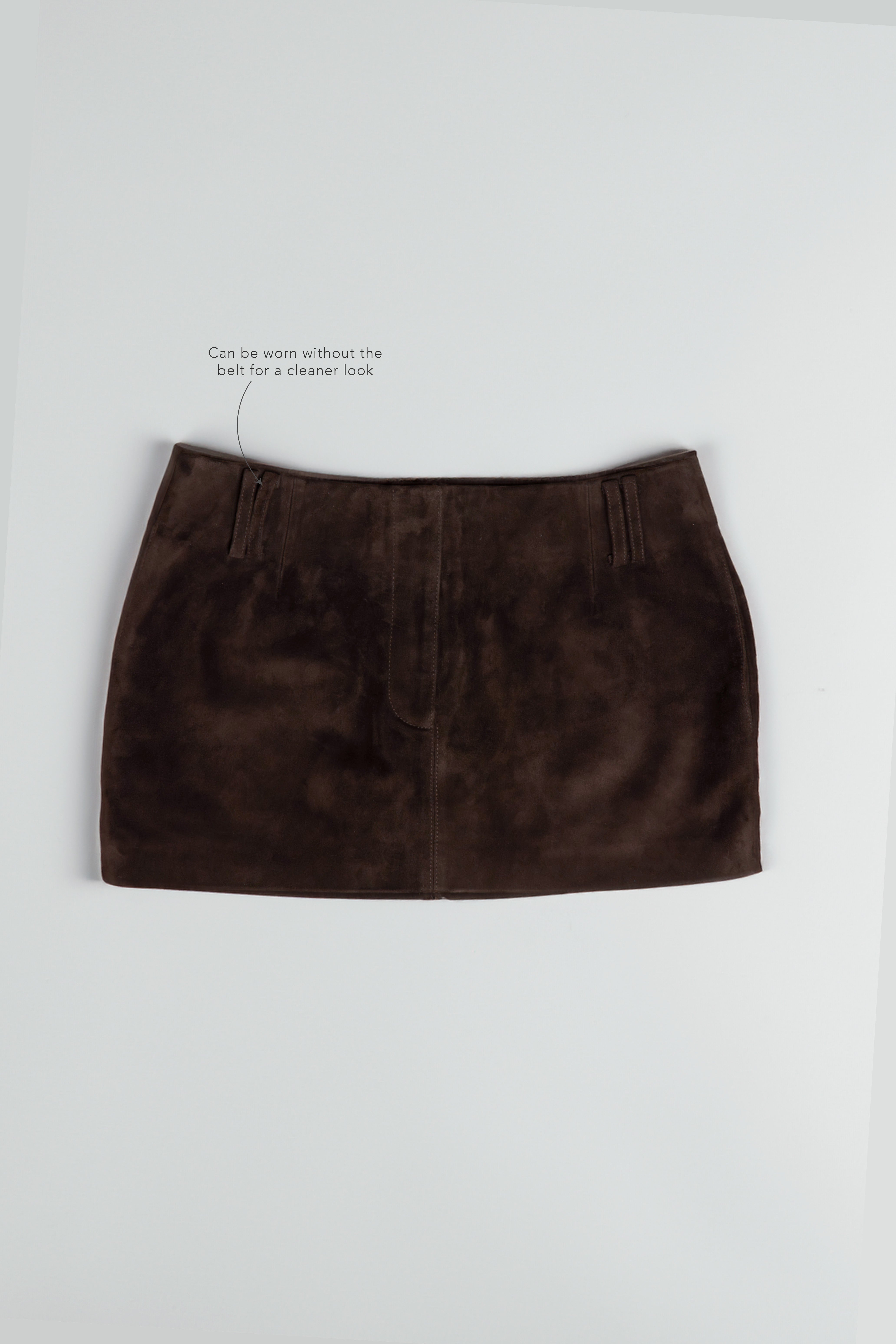 Suede Belted Mini Skirt – House of Louie