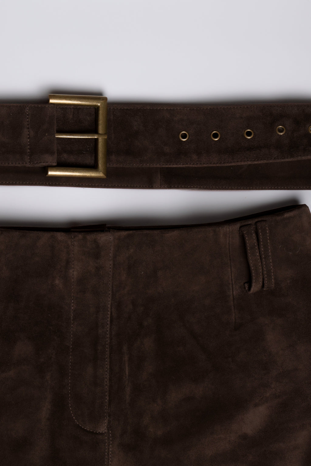 Suede Maxi Skirt