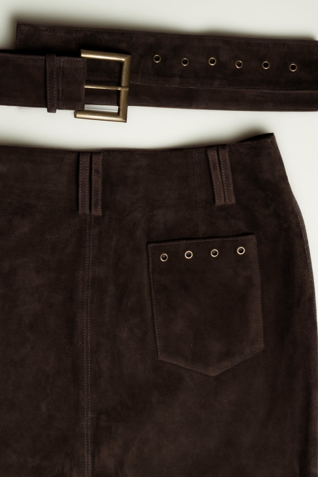 Suede Maxi Skirt