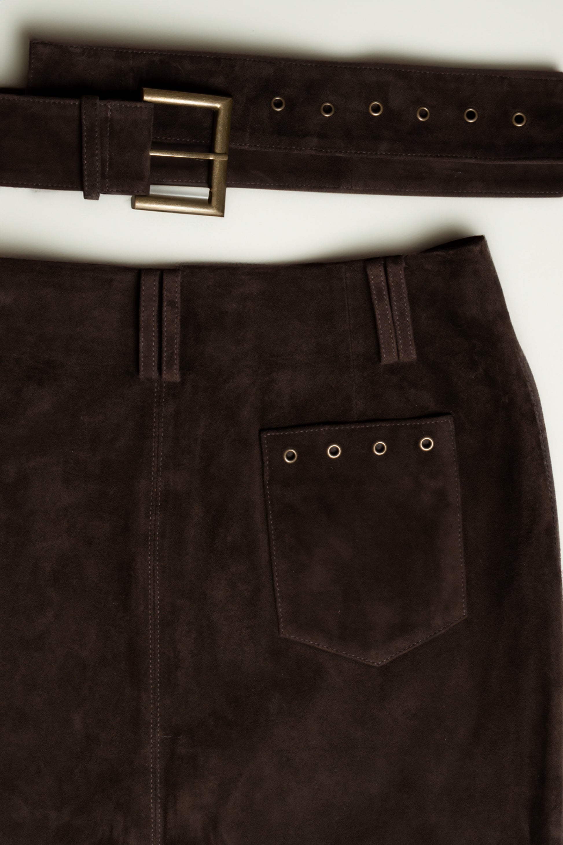 Suede Maxi Skirt