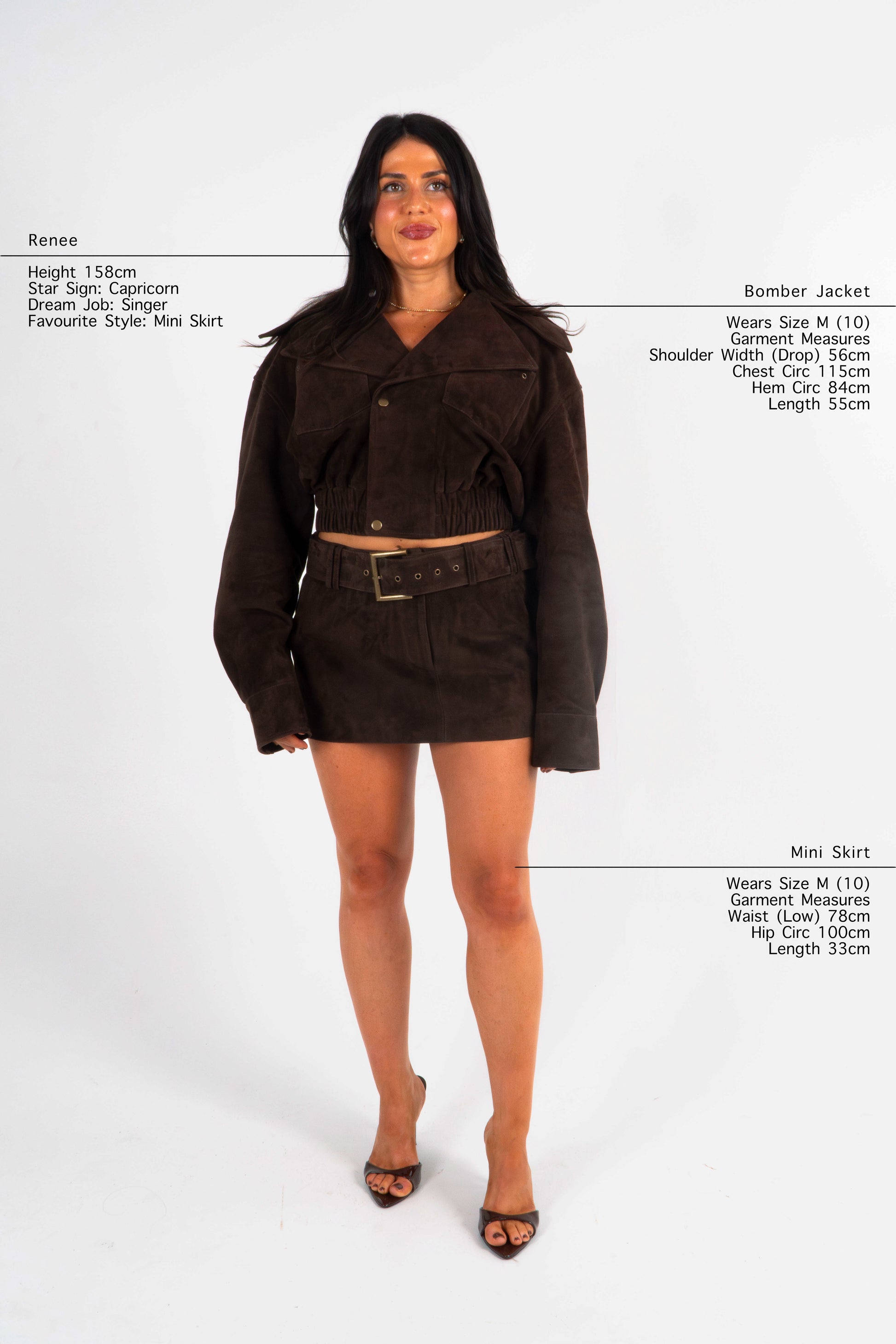Suede Cropped Bomber Jacket